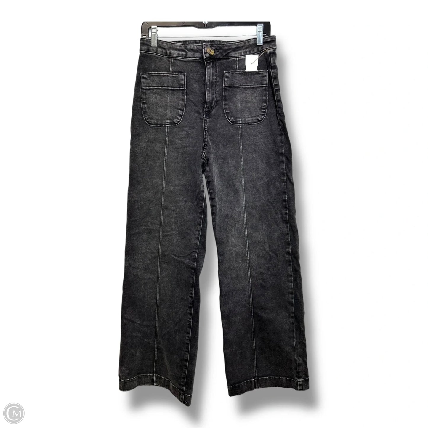 Jeans Wide Leg By Lc Lauren Conrad In Black Denim, Size: 10