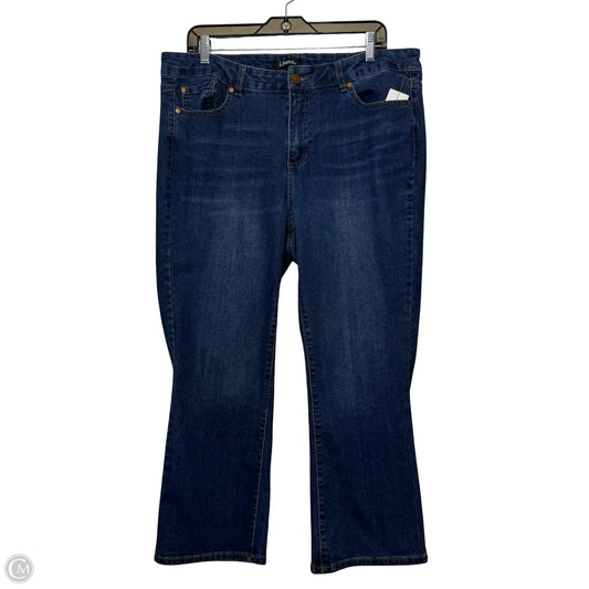 Jeans Cropped By D Jeans In Blue Denim, Size: 16