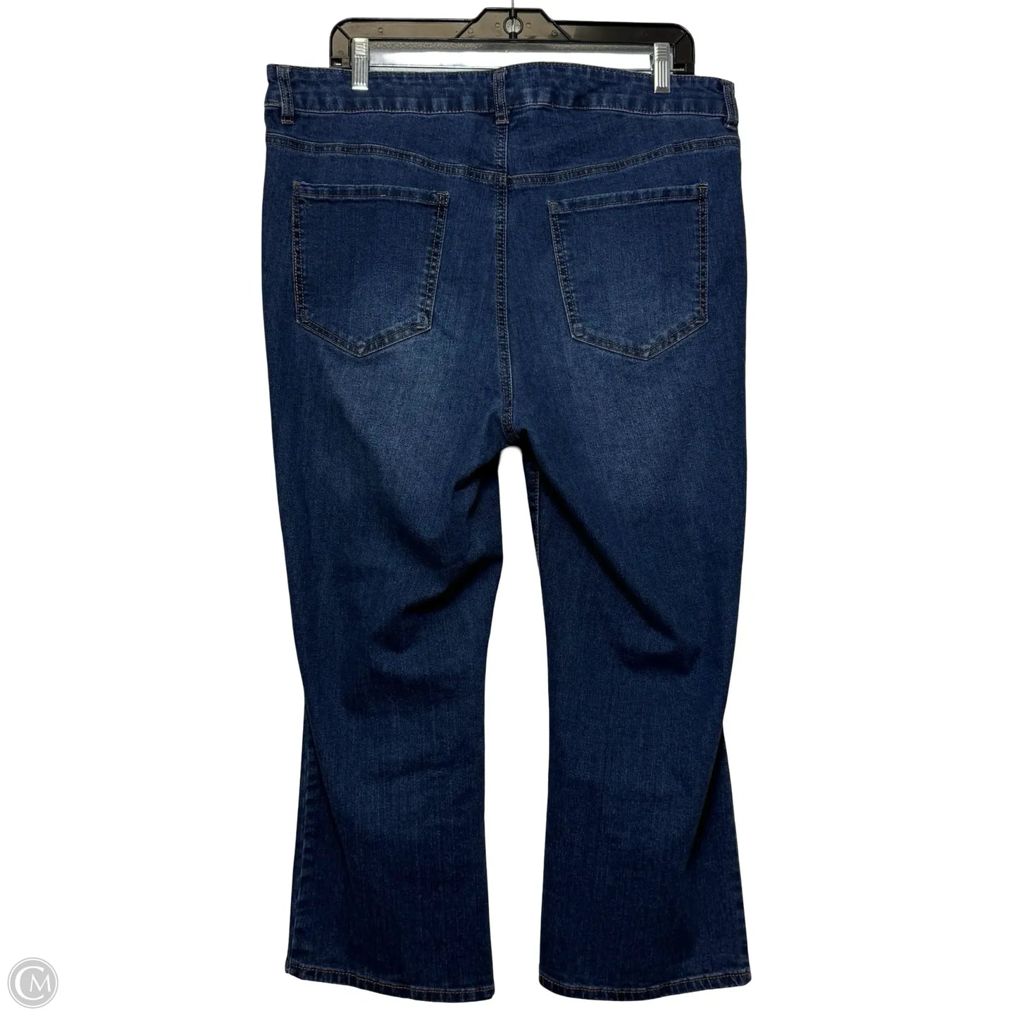 Jeans Cropped By D Jeans In Blue Denim, Size: 16