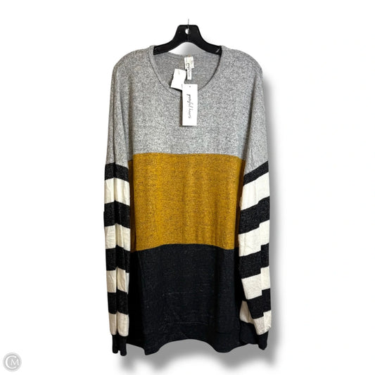 Top Long Sleeve By Cme In Grey, Size: 1x