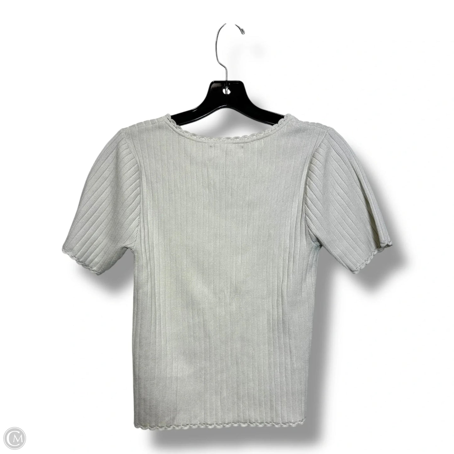 Top Short Sleeve By Bailey 44 In Ivory, Size: M