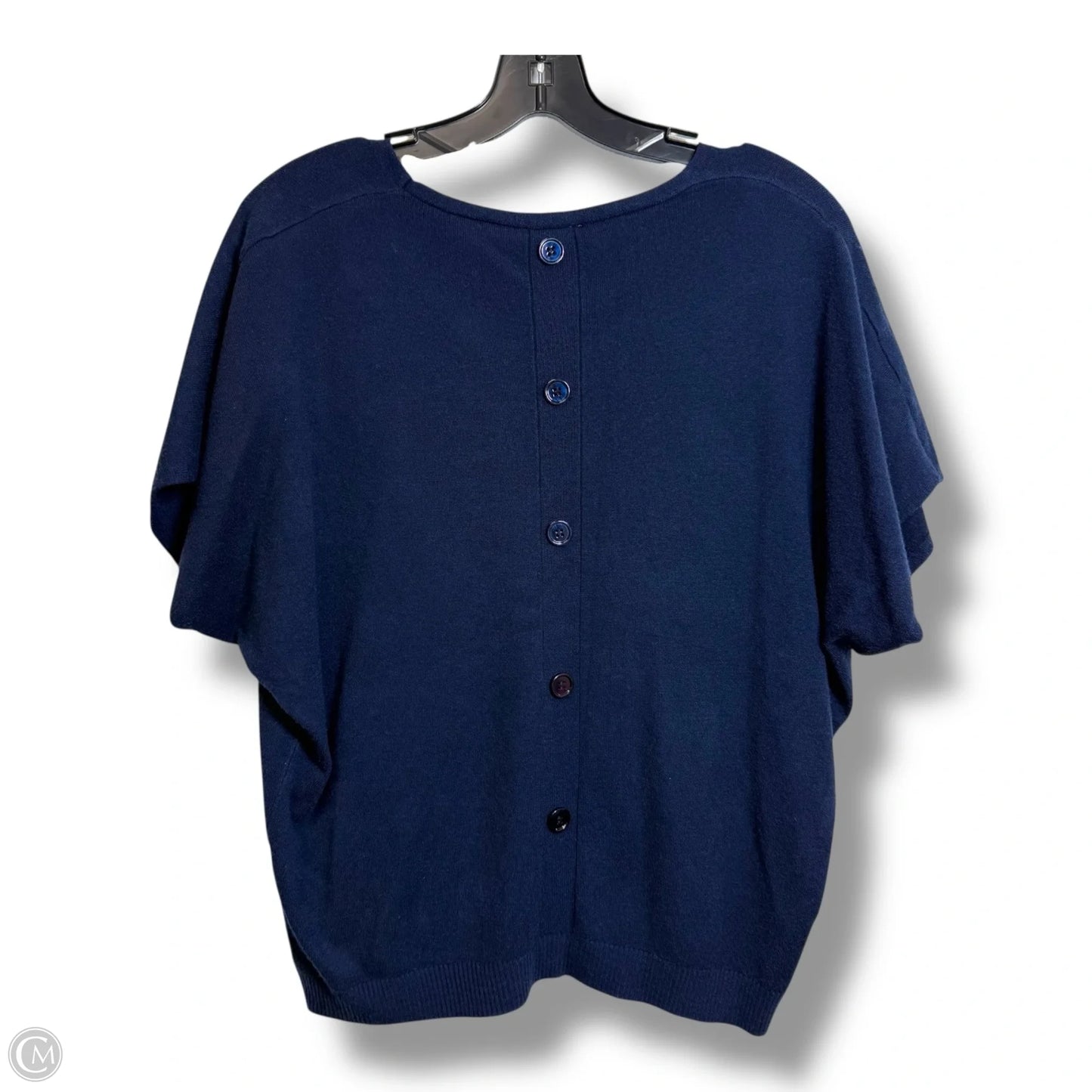 Sweater Short Sleeve By Vila Milano In Navy, Size: L