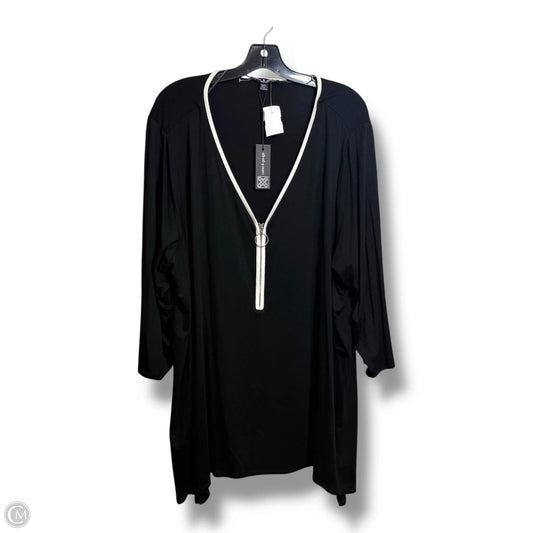 Top Long Sleeve By Cable And Gauge In Black, Size: 3x