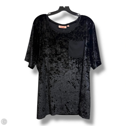 Top Short Sleeve By Evri In Black, Size: 2x