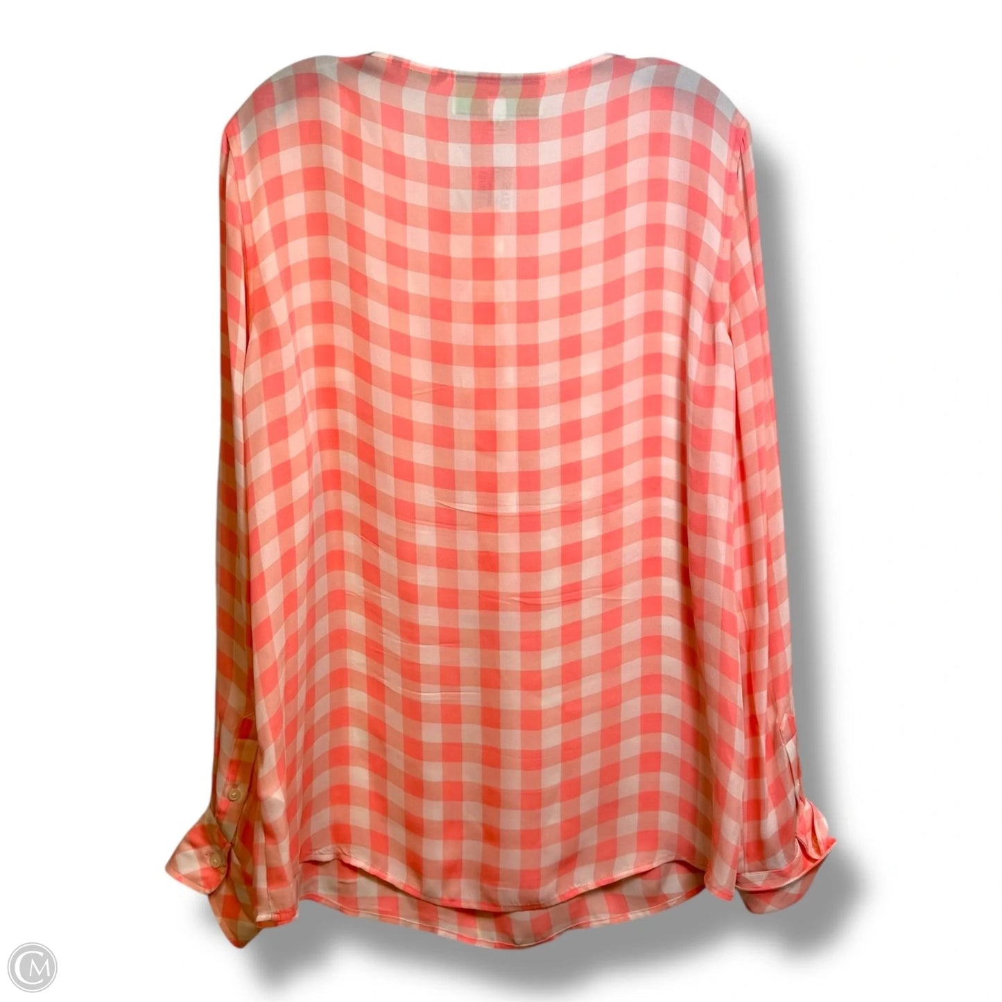 Top Long Sleeve By C Wonder In Checkered Pattern, Size: Xl