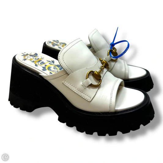 Loafers Sandals Luxury Designer By Gucci In White