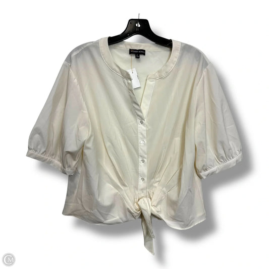 Top Short Sleeve By Modern Works In Ivory, Size: L
