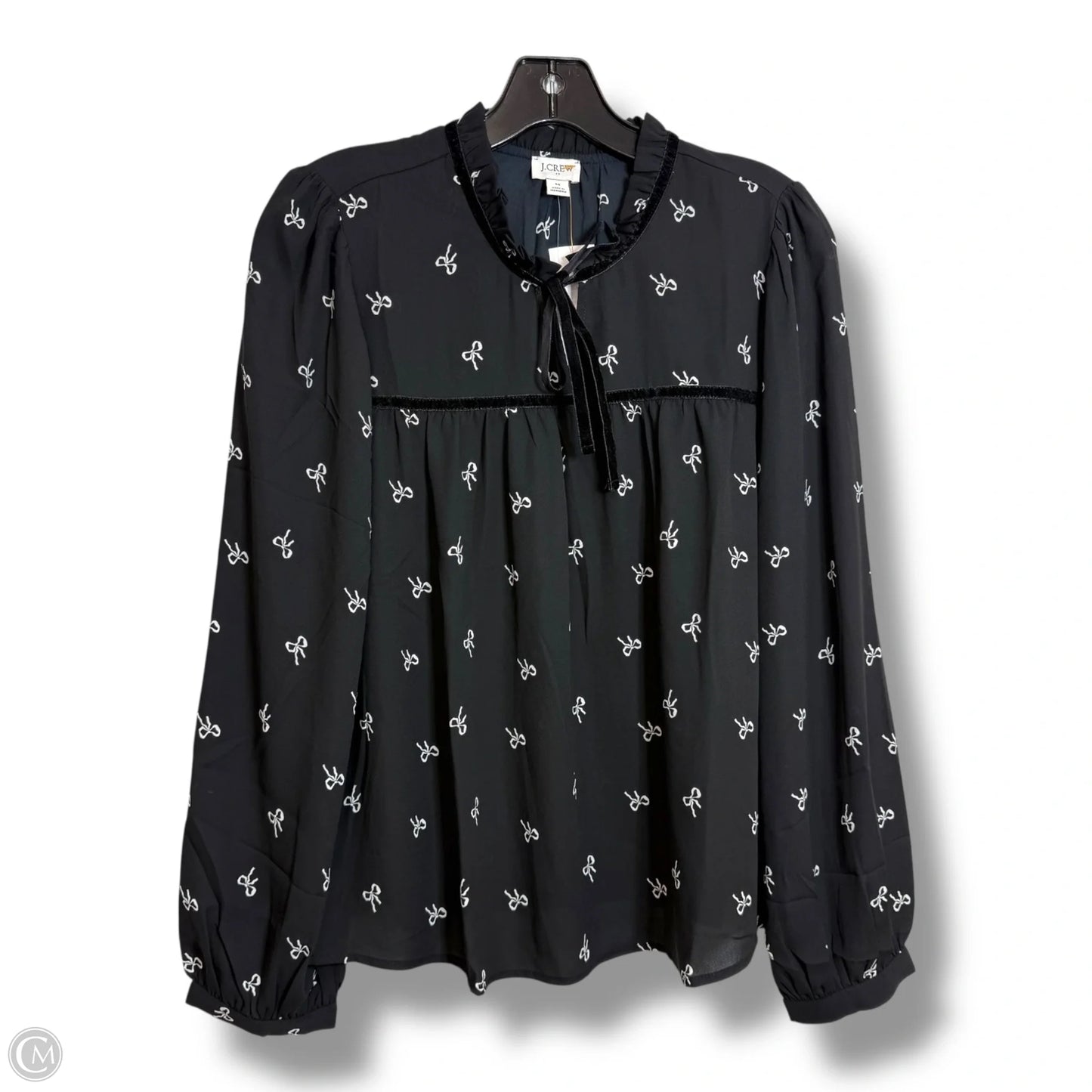 Top Long Sleeve By J. Crew In Black, Size: M