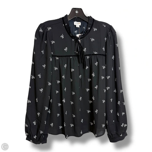 Top Long Sleeve By J. Crew In Black, Size: M