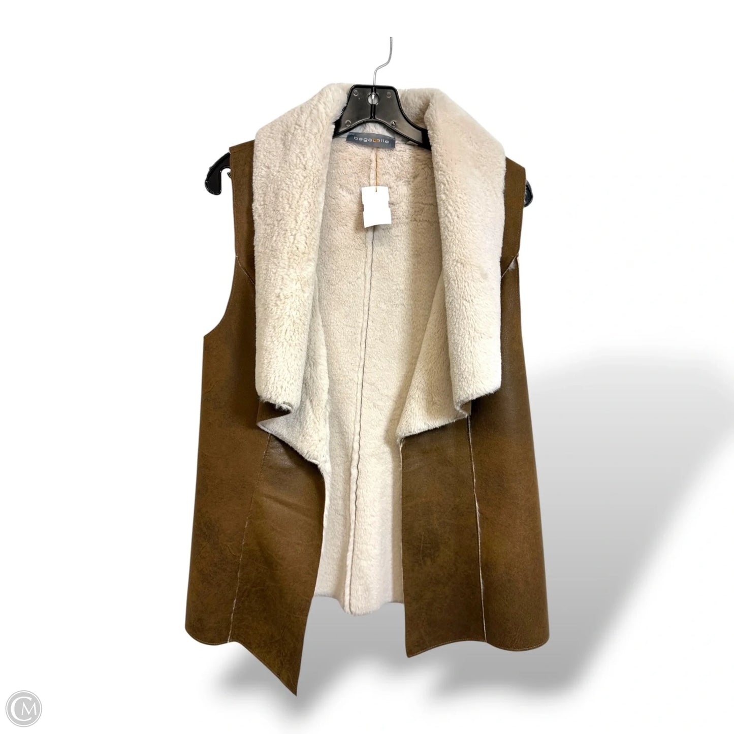 Vest Faux Fur & Sherpa By Bagatelle In Tan, Size: S