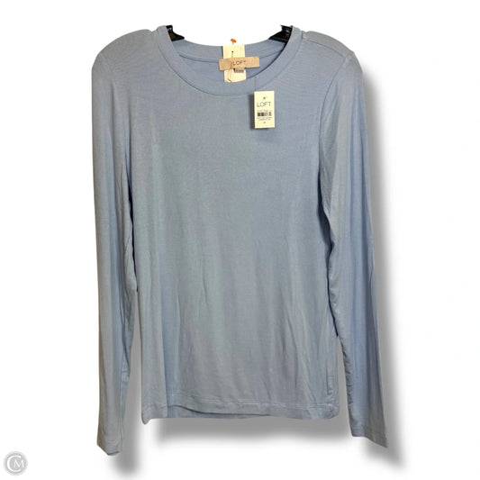 Top Long Sleeve Basic By Loft In Blue, Size: M