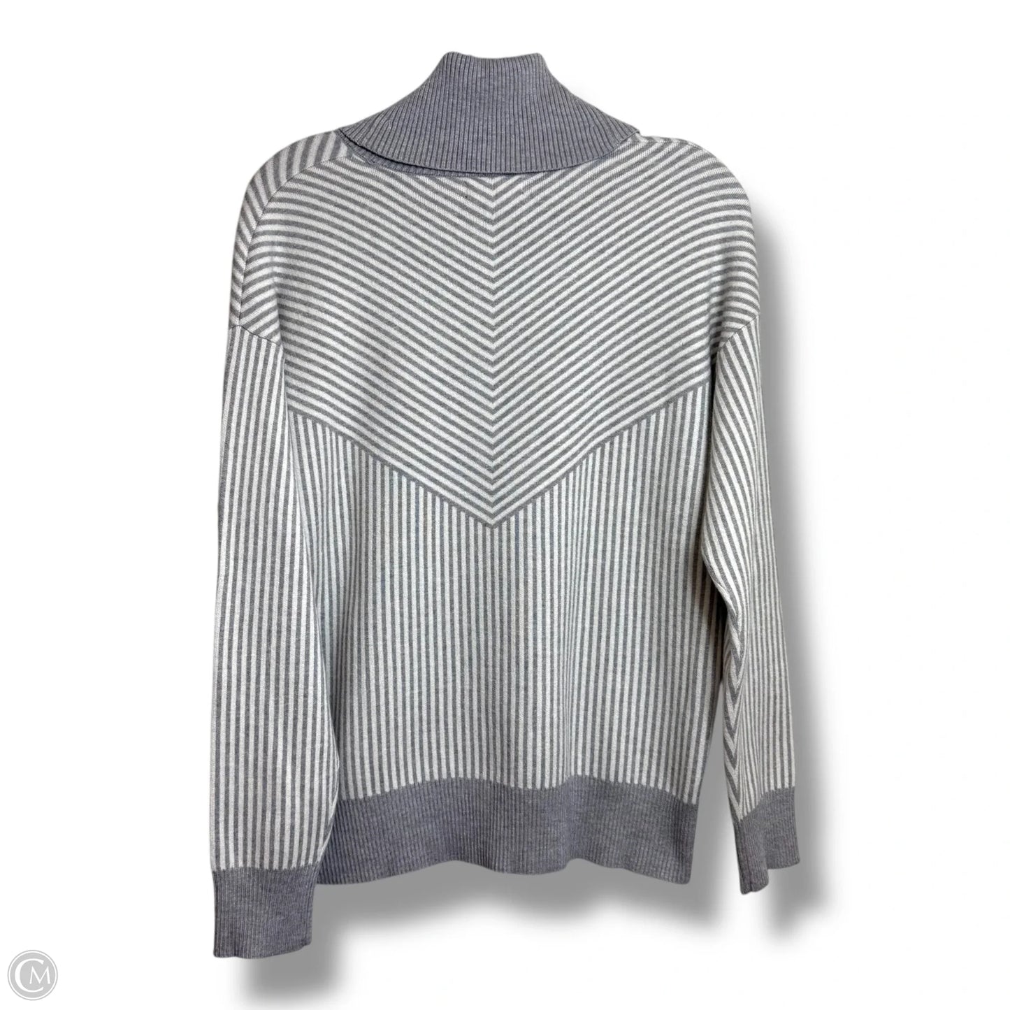 Sweater By Adrienne Vittadini In Striped Pattern, Size: M