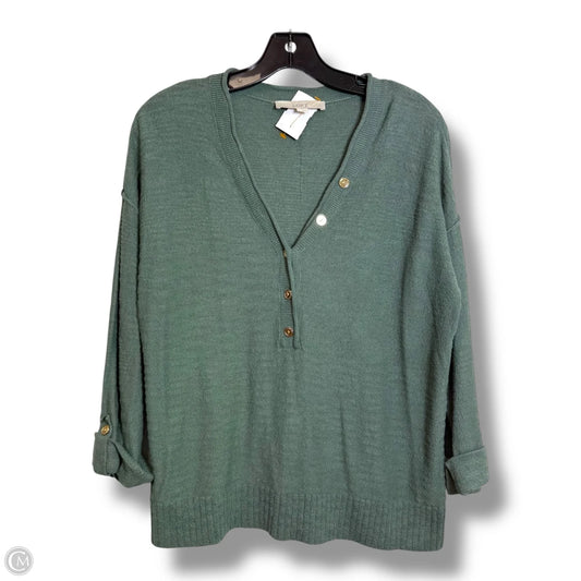 Top 3/4 Sleeve By Loft In Green, Size: S