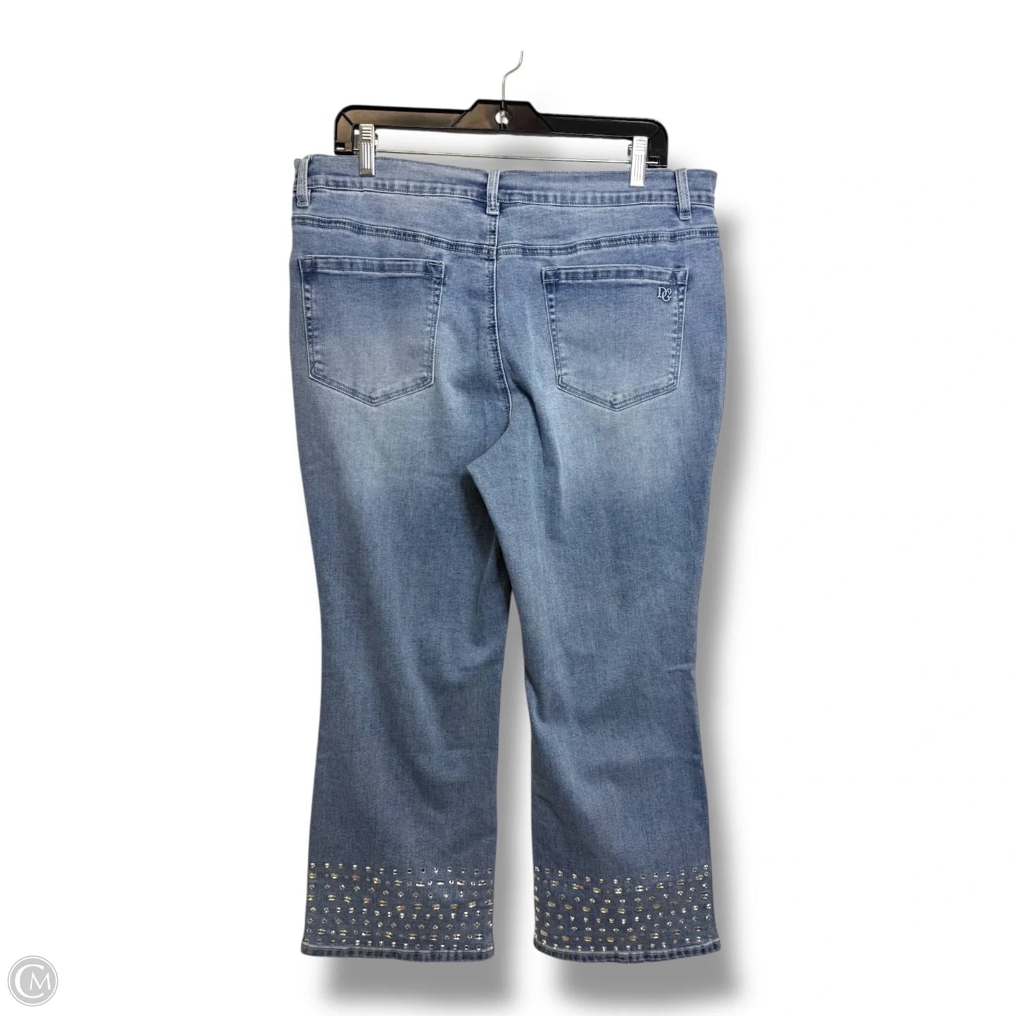 Jeans Cropped By Diane Gilman In Blue Denim, Size: 16
