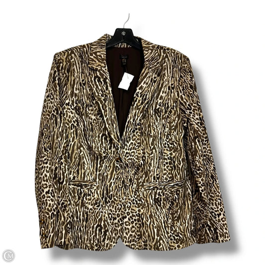 Blazer By Clothes Mentor In Animal Print, Size: 14