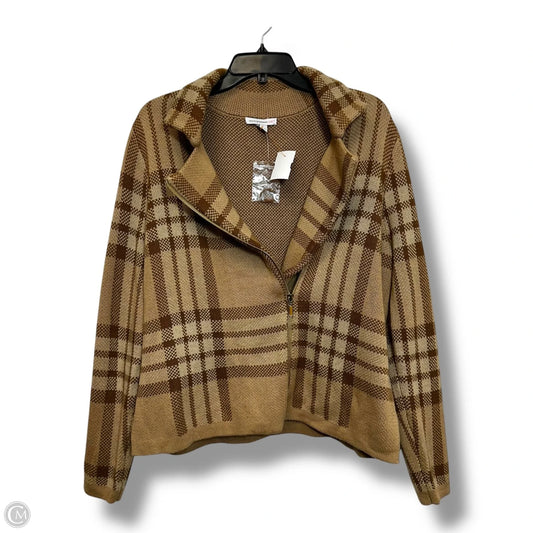 Cardigan By Isaac Mizrahi Live Qvc In Animal Print, Size: L