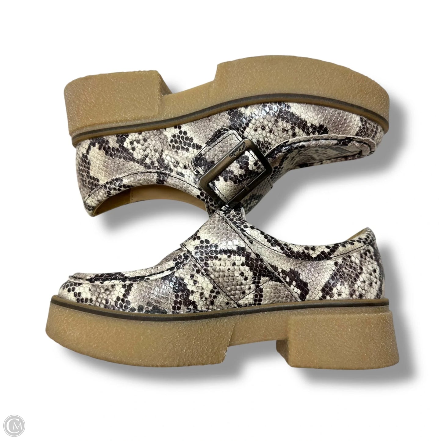 Shoes Heels Platform By Clarks In Snakeskin Print, Size: 7