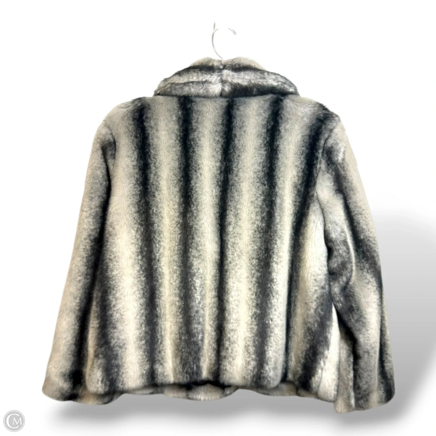 Coat Faux Fur & Sherpa By Tinley Road In Grey, Size: L