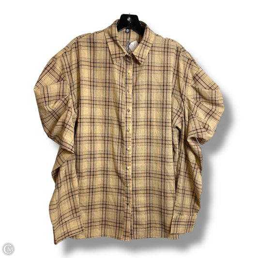 Top Long Sleeve By Cme In Plaid Pattern, Size: S