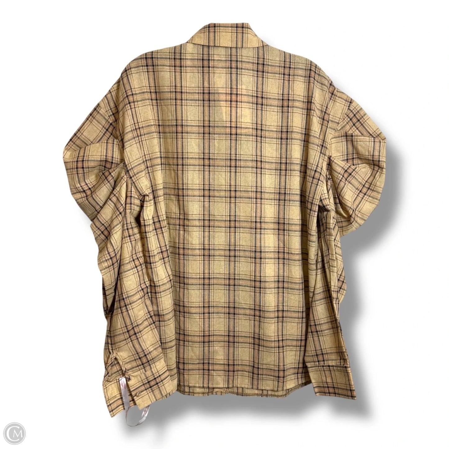 Top Long Sleeve By Cme In Plaid Pattern, Size: S