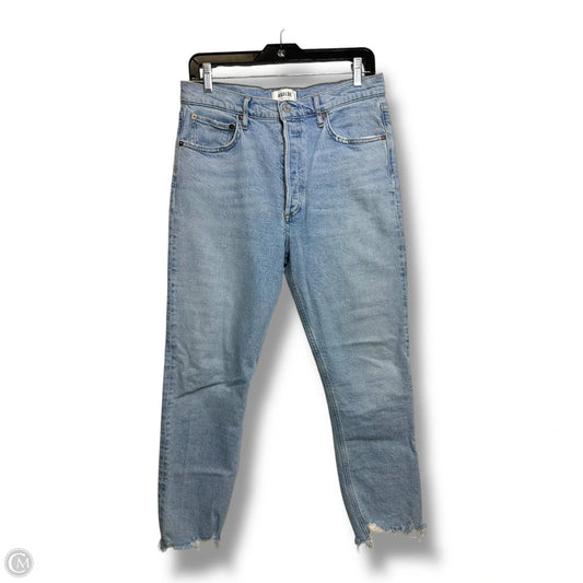 Jeans Straight By Agolde In Blue Denim, Size: 8
