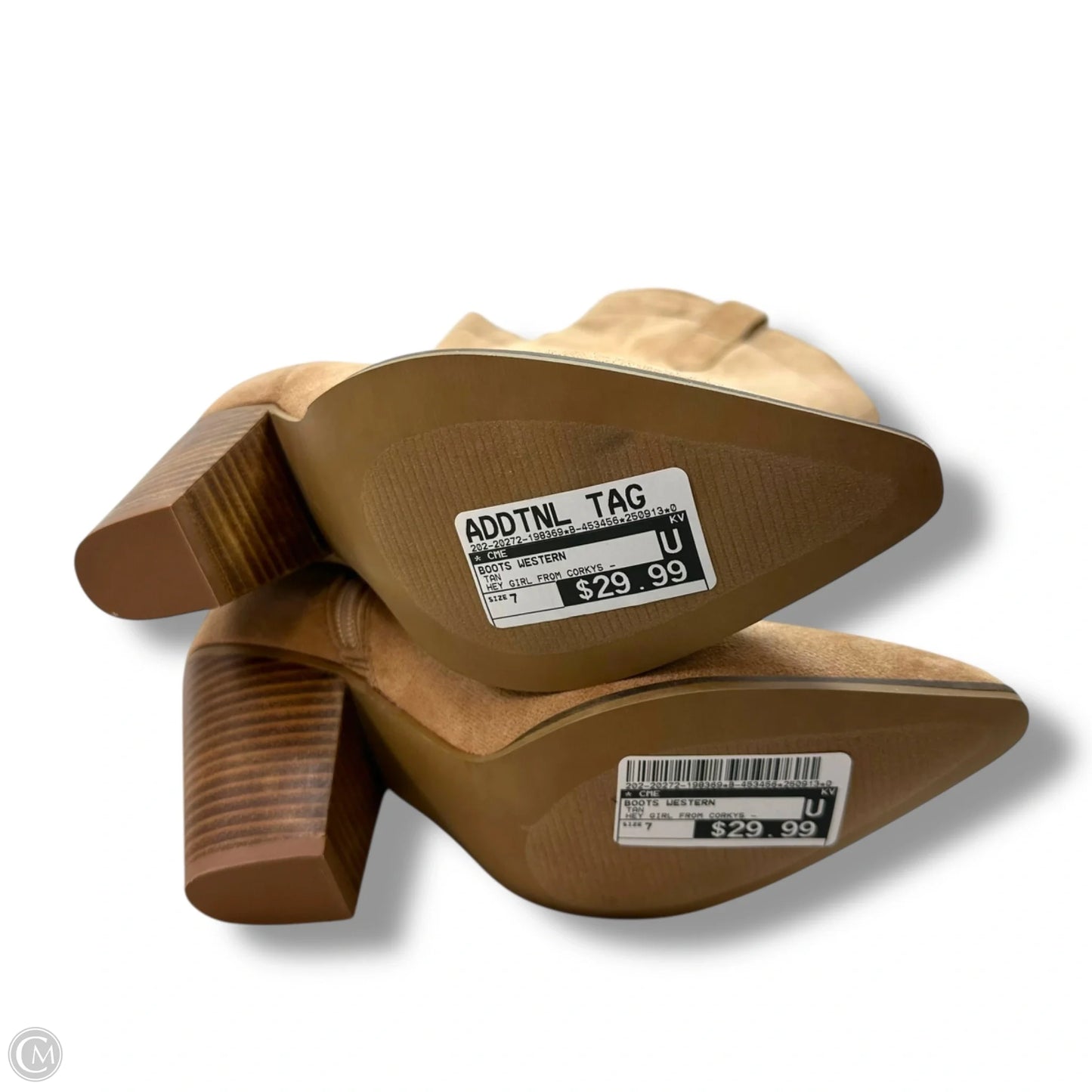 Boots Western By HEY GIRL FROM CORKYS In Tan, Size: 7