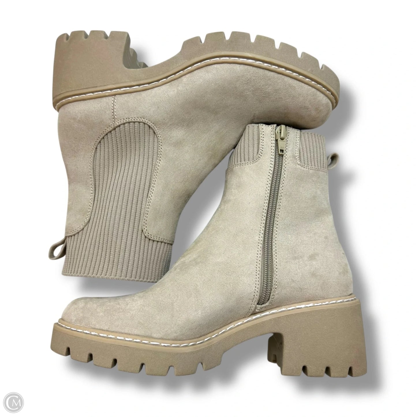 Boots Ankle Flats By No Boundaries In Beige, Size: 7