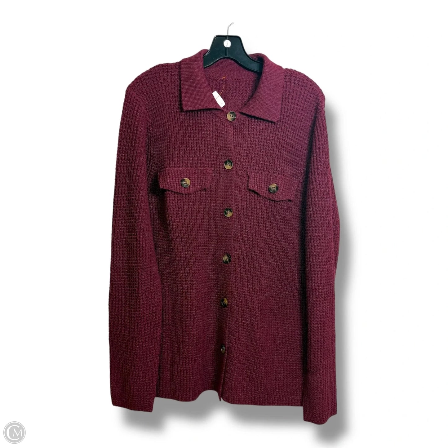Sweater By Cme In Maroon, Size: S