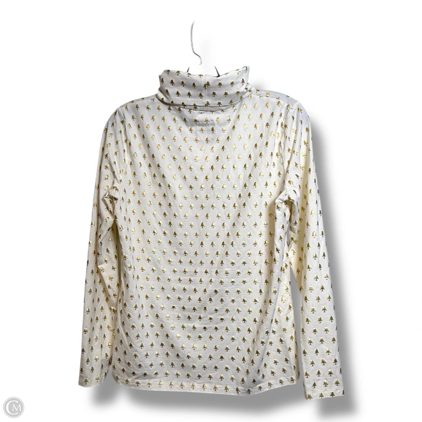 Top Long Sleeve Basic By Talbots In Ivory, Size: M