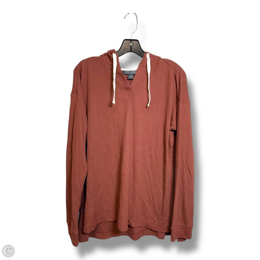 Athletic Top Long Sleeve Hoodie By Clothes Mentor In Bronze, Size: M