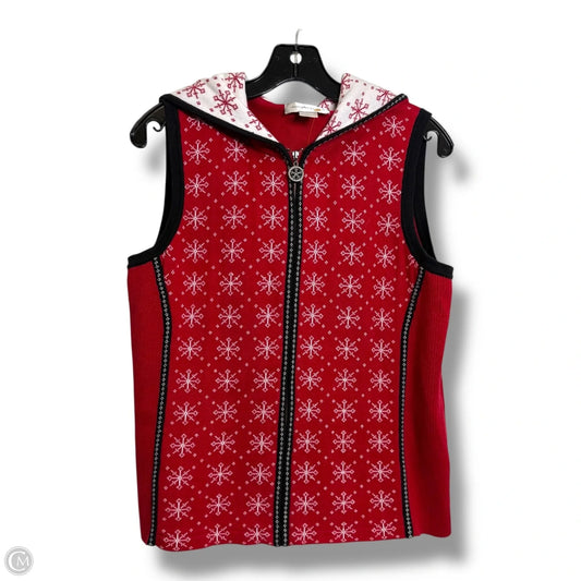 Snowflake holiday Vest Other By Christopher And Banks In Red, Size: M