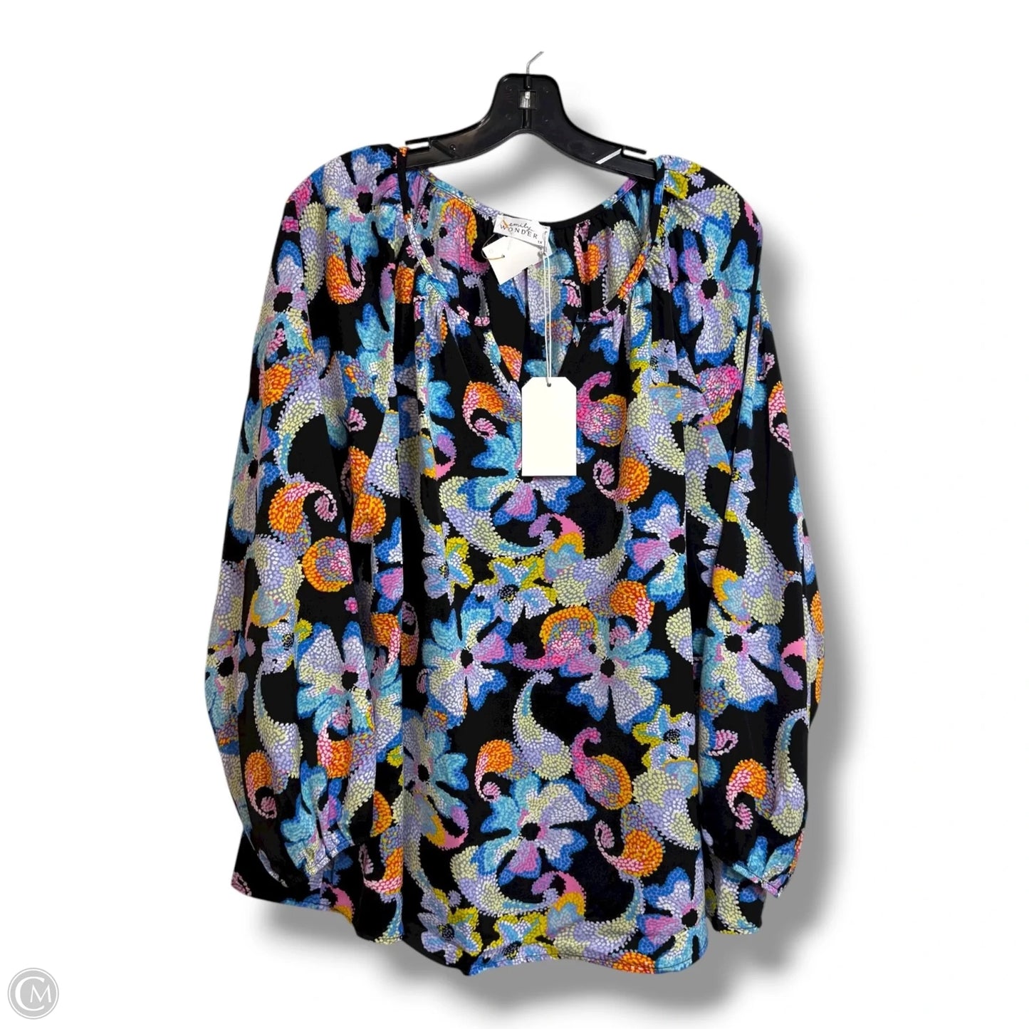 Top Long Sleeve By Emily Wonder In Multi-colored, Size: 1x