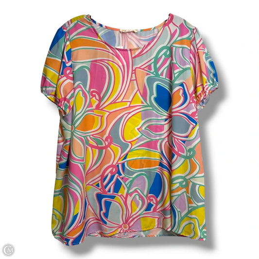 Top Short Sleeve By Clothes Mentor In Multi-colored, Size: 1x