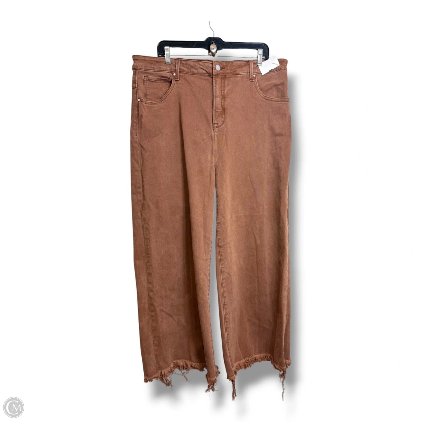 Jeans Cropped By Risen In Brown, Size: 2x