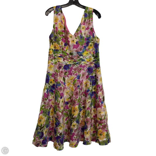 Dress Party Short By Robbie Bee In Floral Print, Size: 14