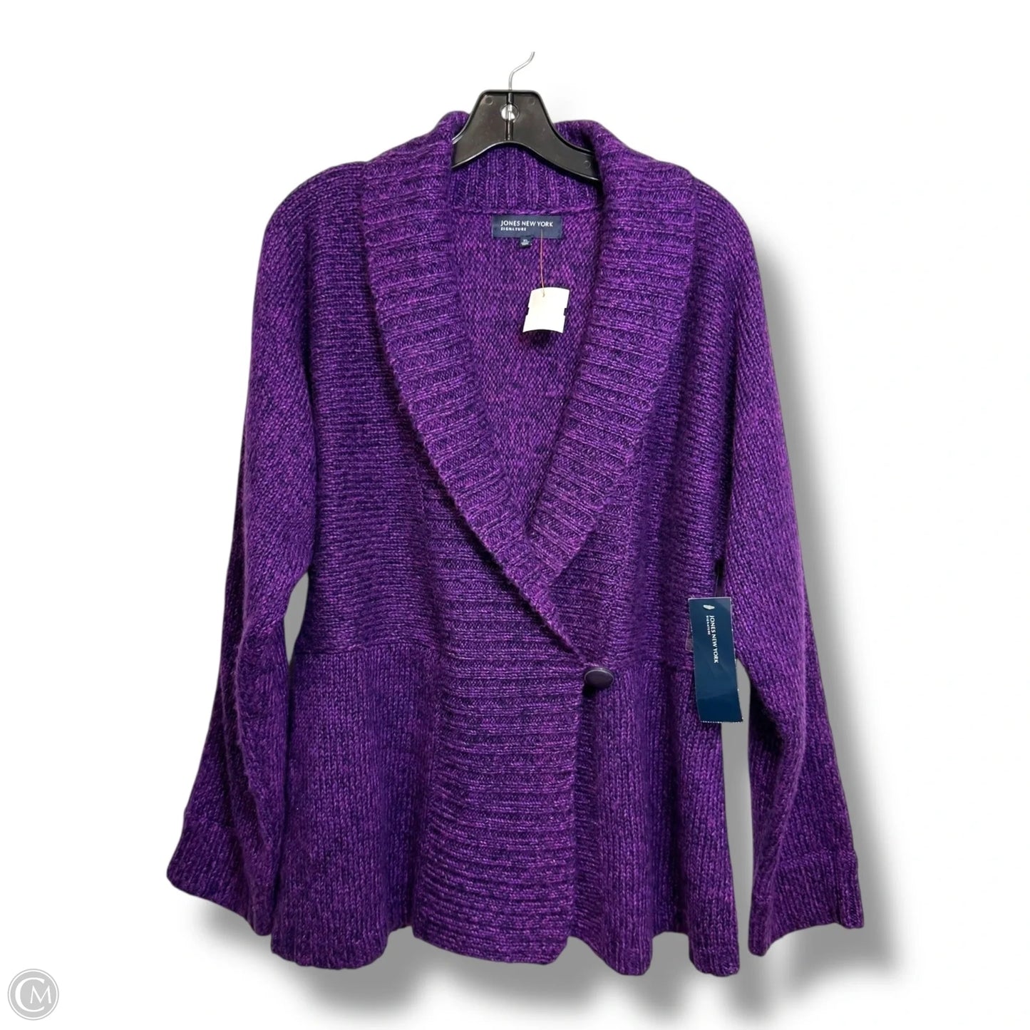 Cardigan By Jones New York In Purple, Size: Xl
