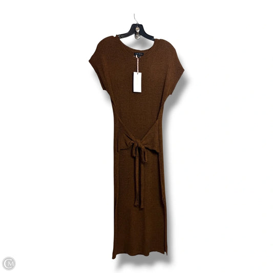 Dress Casual Midi By By The River In Brown, Size: S