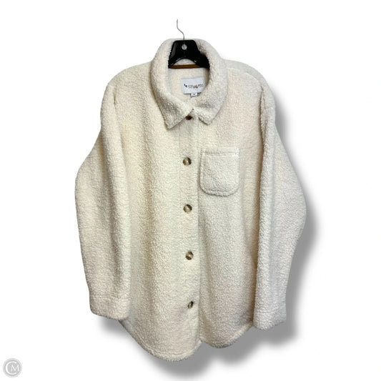 Jacket Shirt By Koolaburra By Ugg In Ivory, Size: M
