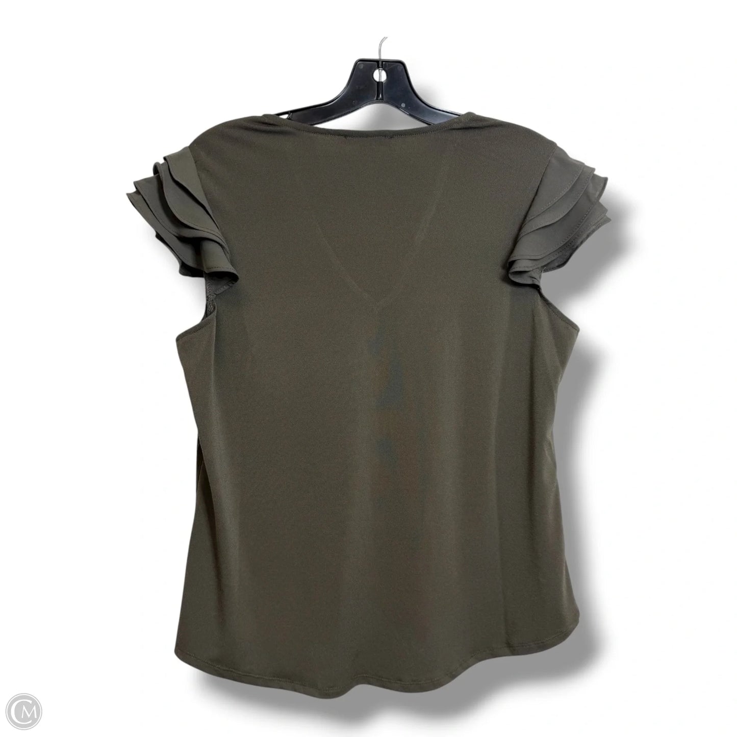 Top Short Sleeve By Adrianna Papell In Grey, Size: M