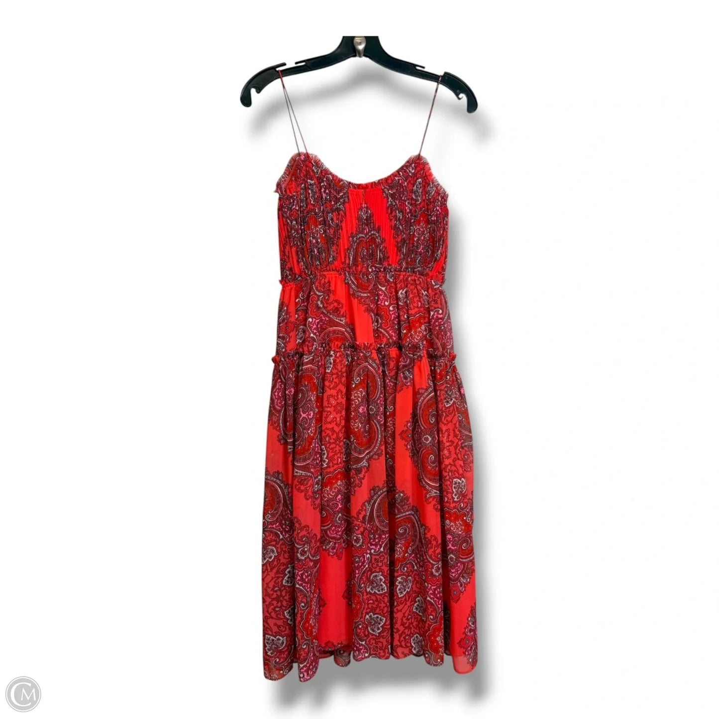 Dress Casual Midi By Banana Republic In Coral, Size: 0