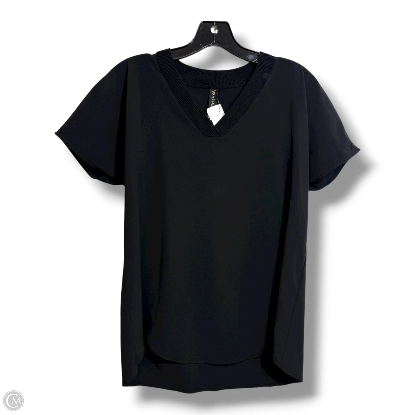 Athletic Top Short Sleeve By Athleta In Black, Size: Xs