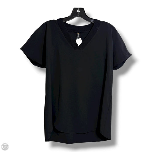 Athletic Top Short Sleeve By Athleta In Black, Size: Xs