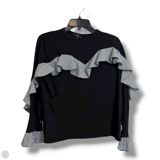 Top Long Sleeve By Drew In Black, Size: S