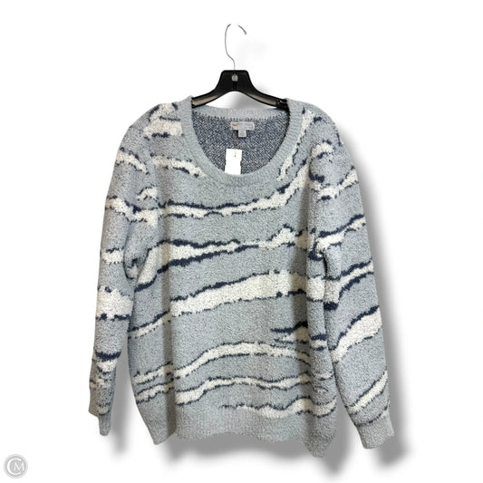 Sweater By Barefoot Dreams In Grey, Size: 1x