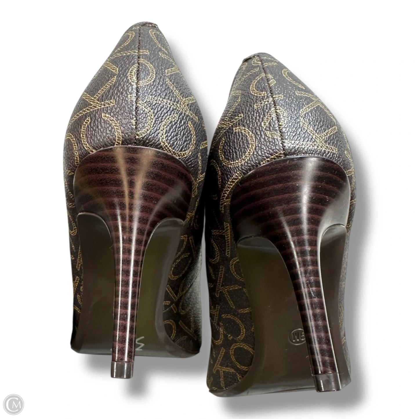 Shoes Heels Stiletto By Calvin Klein In Brown, Size: 9