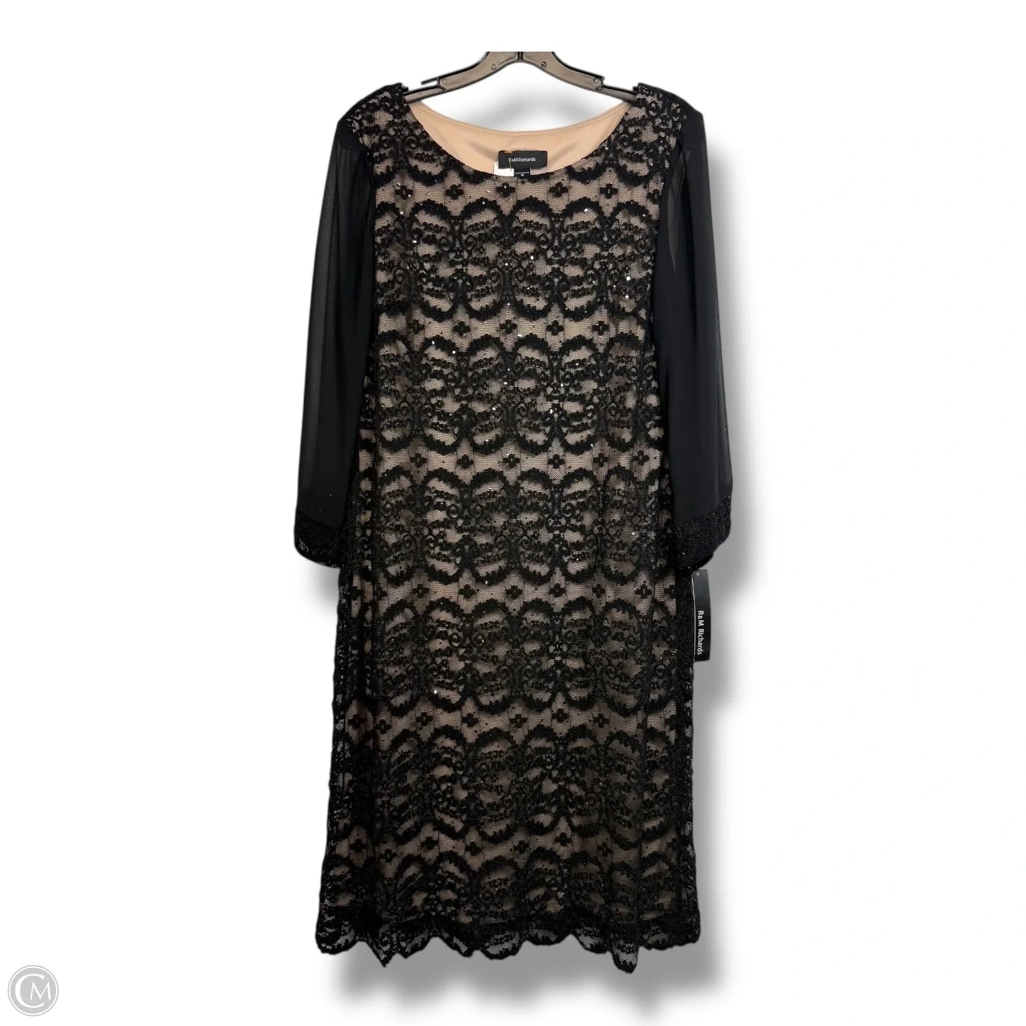 Dress Party Short By R And M Richards In Black, Size: 16