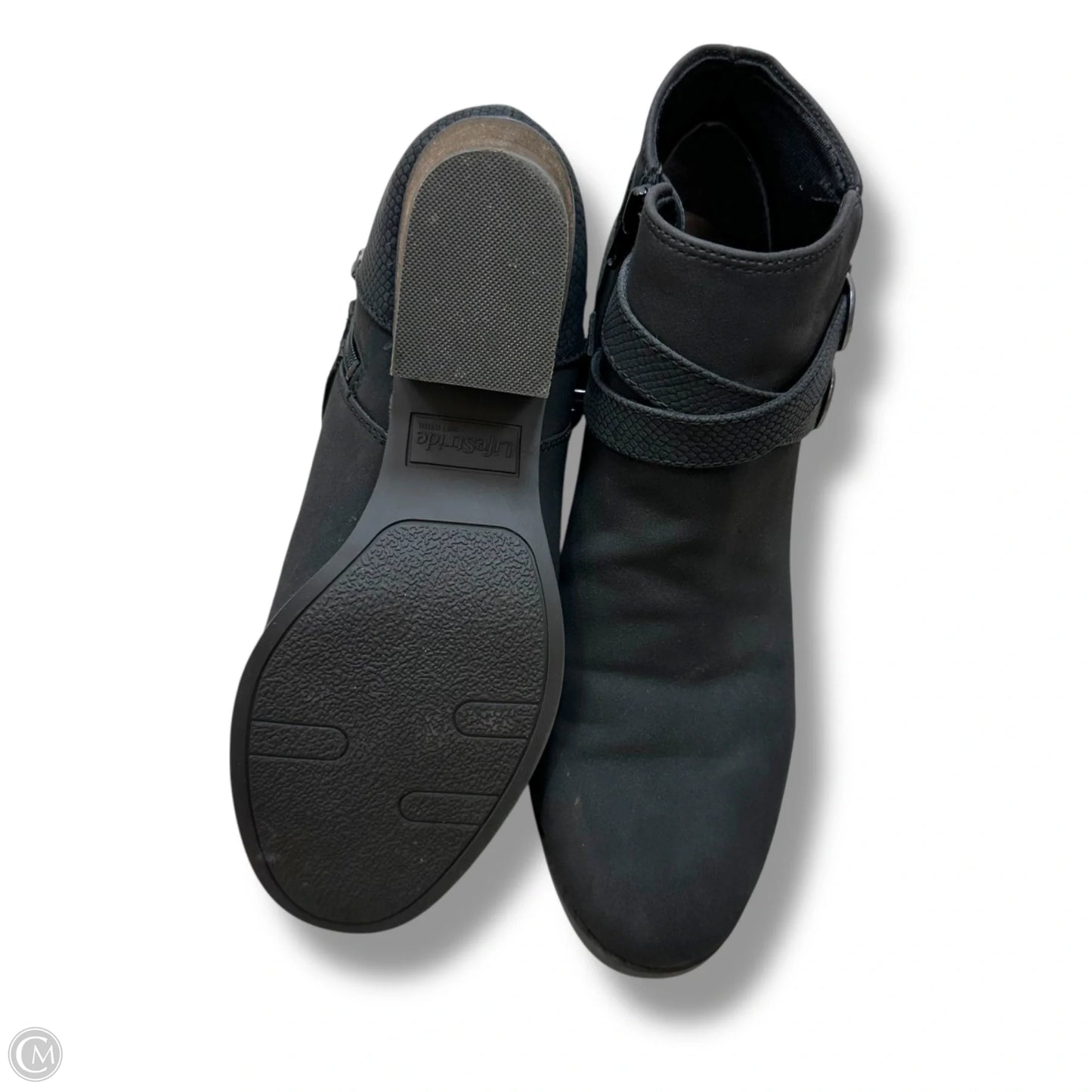 Boots Ankle Flats By Life Stride In Black, Size: 9.5