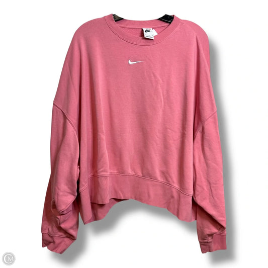 Sweatshirt Crewneck By Nike Apparel In Pink, Size: Xl