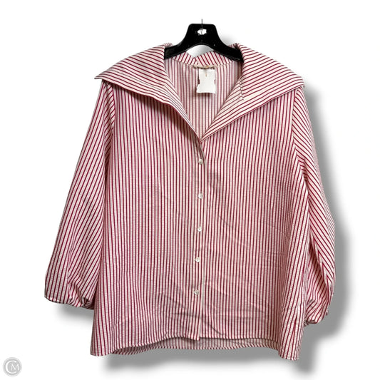 Top Long Sleeve By Entro In Striped Pattern, Size: M