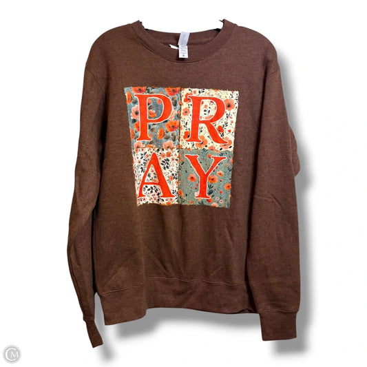 Sweatshirt Crewneck By Cmf In Brown, Size: S